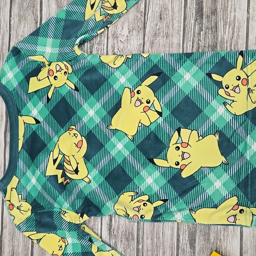 Pokemon Plaid Pikachu Pajamas - Picture 5 of 7